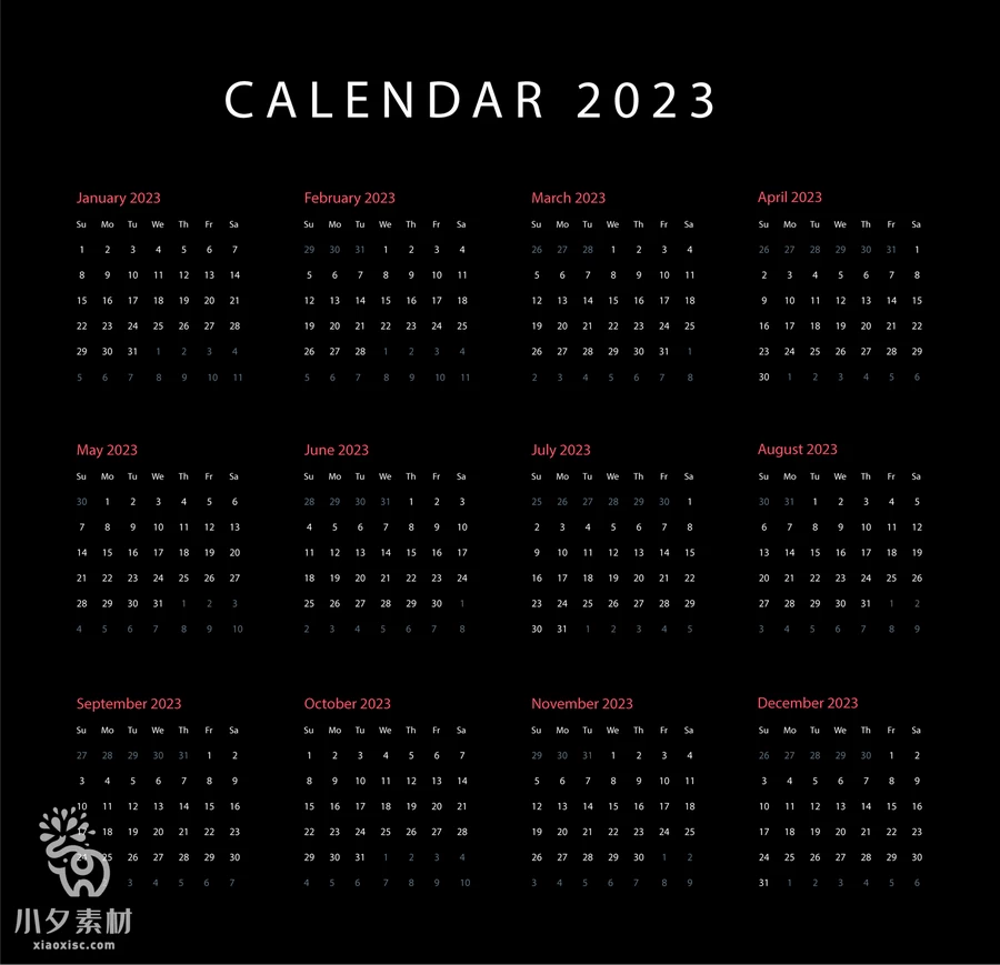 2023兔年新年春节新春品牌日历台历挂历模板AI矢量设计素材源文件【181】